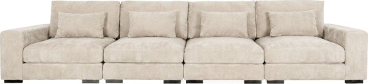 Dubai 4 seters sofa ekstra dyp i Chenille   Beige