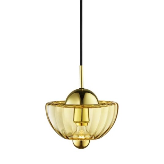 Design By Us Lotus Taklampe Amber/Gull Design By Us Lotus Taklampe Amber/Gull