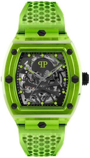 Philipp Plein Herreklokke PWPTA0124 The Skeleton Grå/Gummi