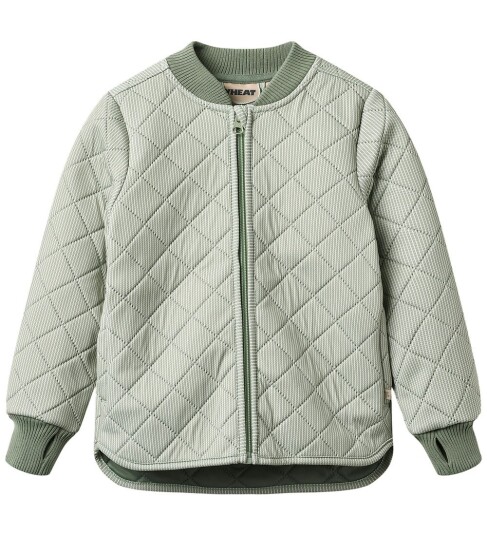 Wheat Termojakke Loui Green Stripe Wheat 7 år 122 Termoklær Grønn Hvit