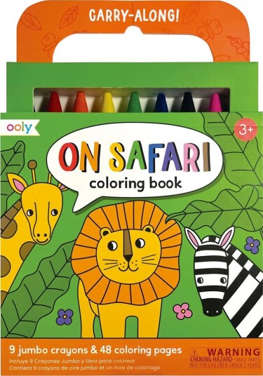 Ooly Fargestifter Og Malebok Safari Ta Med Multi Patterned One Size