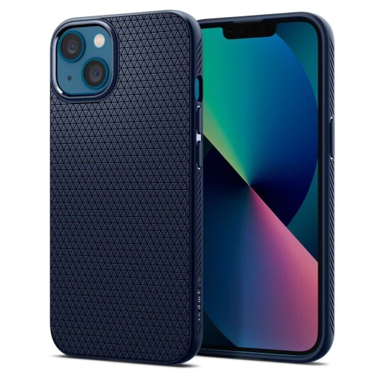 Spigen Liquid Air Mobildeksel for iPhone 13 Marineblå