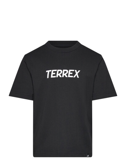 adidas Terrex K Mt Logo Tee Black 176 adidas Terrex K Mt Logo Tee Black 176