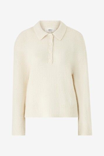 Gina Tricot Genser Alpaca Blend Knitted Hvit