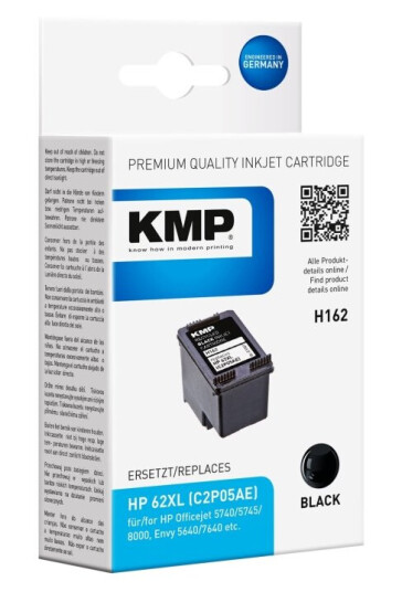 Kmp H162 - 12 Ml - Svart - Kompatibel - Blekkpatron (Alternativ For: Hp 62Xl Hp C2p05ae) - For Hp Envy 55Xx 56Xx 76Xx Officejet 200 250 57Xx 8040 Kmp H162 - 12 Ml - Svart - Kompatibel - Blekkpatron (Alternativ For: Hp 62Xl Hp C2p05ae) - For Hp Envy 55Xx 56Xx 76Xx Officejet 200 250 57Xx 8040
