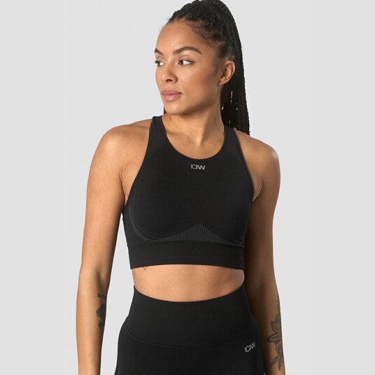 Icaniwill Ultra Seamless Sports Bra Wmn Black Svart X small Icaniwill Ultra Seamless Sports Bra Wmn Black Svart X small