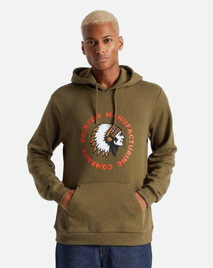 Brixton Rival Stamp Hood Oliven Brixton Rival Stamp Hood Oliven
