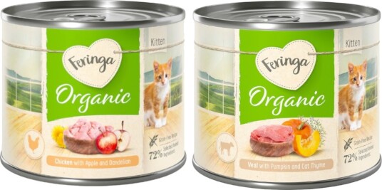 Feringa Våtfôr Bio Meny Kitten Blandet Pakke 2 Sorter 6 X 200 G