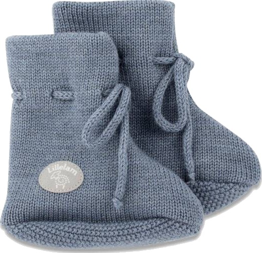Lillelam Classic Ulltøfler Til Baby, Mellomblå Lillelam Classic Ulltøfler Til Baby, Mellomblå