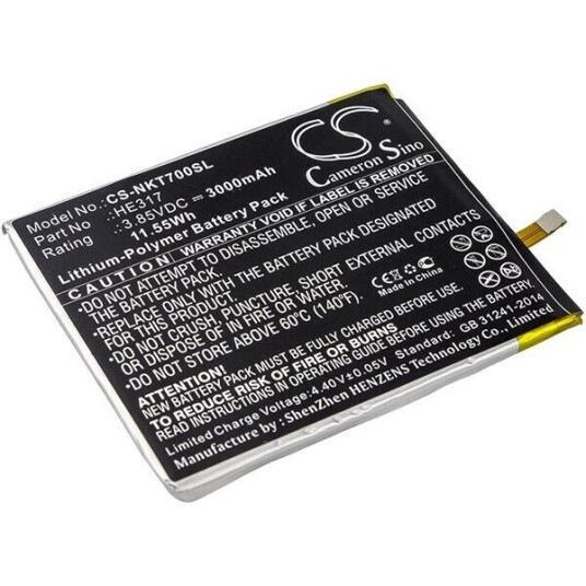 Nokia HMD C1N batteri (3000 mAh 3.85 V, Sort)