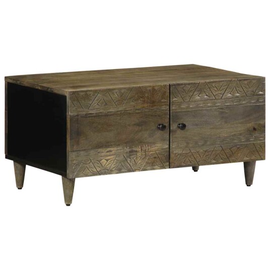 Salongbord lysegrå 80x50x40 cm heltre furu 8721158448903