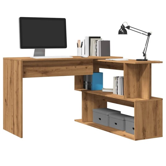 Hjørnepult artisan eik 200,5x50x76 cm konstruert tre