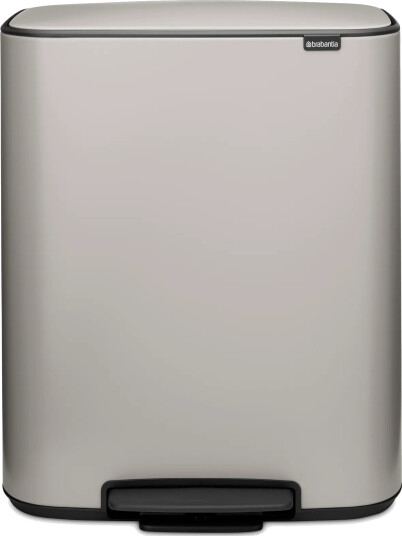 Brabantia Bo bin pedalbøtte 2x30 L Soft grey