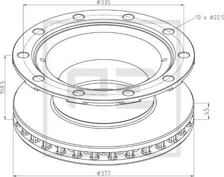 Bremseskive PETERS ENNEPETAL 046.379-00A