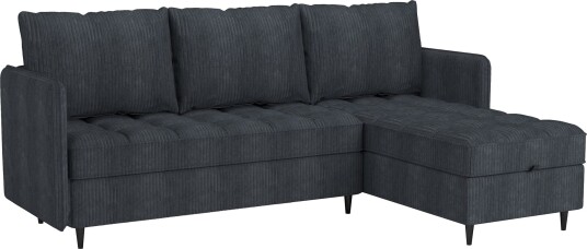 Lindhus Sofa med Divan 3 seter Grå