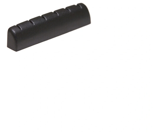 Graph Tech Pt-6060-00 Svart Tusq Xl Slotted Nut, E-Style, Rounded, Flat