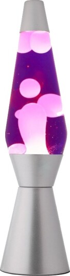 iTotal XL1766 Lava Lampe 36cm SÃ¸lv Base Lilla VÃ¦ske Hvit Voks