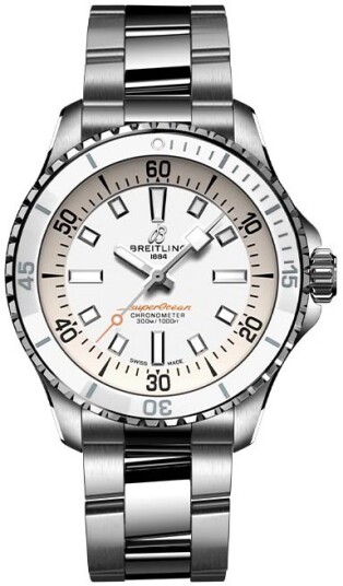 Breitling Dameklokke A17377211A1A1 Superocean Automatic 36 Hvit/Stål