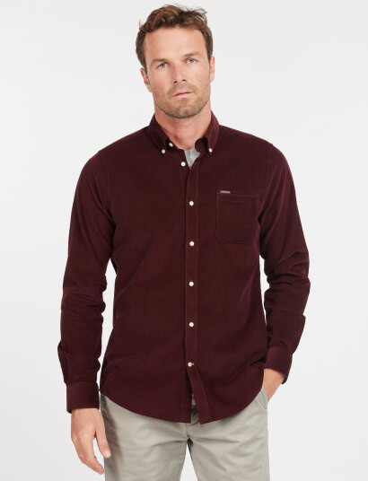 Barbour Barbour Ramsey Tailored Cord Shirt - Red - M