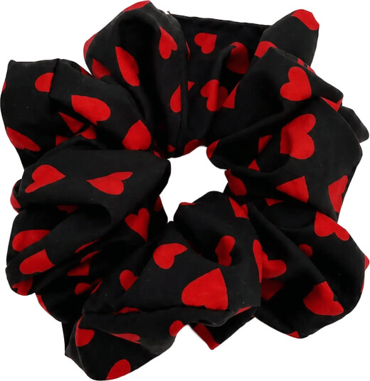 Pipol"s Bazaar Wendy Hearts Scrunchy Dark Black ONE SIZE