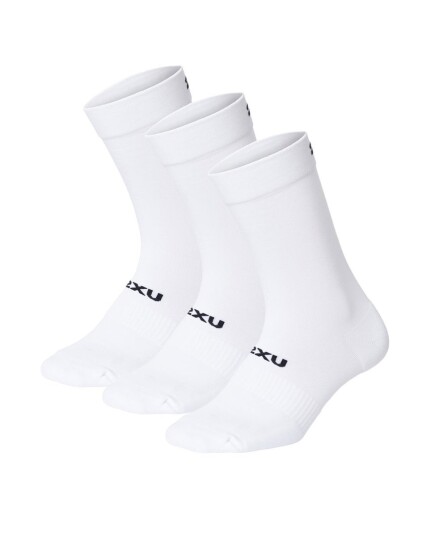 2xu Crew Socks 3 Pack White/black M 2xu Crew Socks 3 Pack White/black M