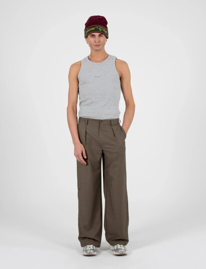 Prohibited Soho Pleated Pants Vintage Khaki Brown 34 Prohibited Soho Pleated Pants Vintage Khaki Brown 34