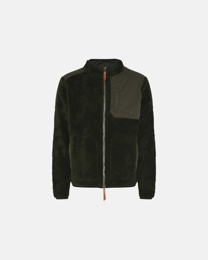 Dovre Teddy fleece jakke polyester grønn