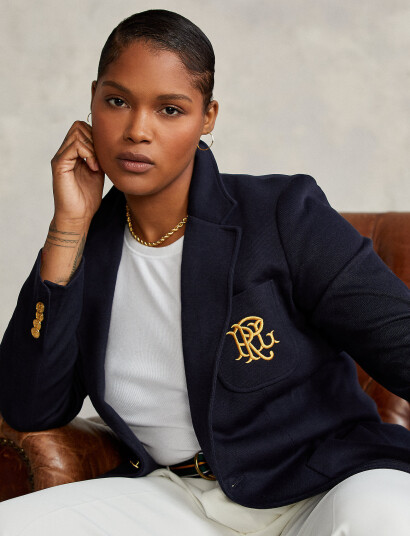 Polo Ralph Lauren Double-Knit Jacquard Blazer - Blue - 30
