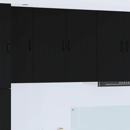 Kjøkkenskap Svart 80 x 31 x 80 cm Konstruert tre Kjøkkenskap Svart 80 x 31 x 80 cm Konstruert tre