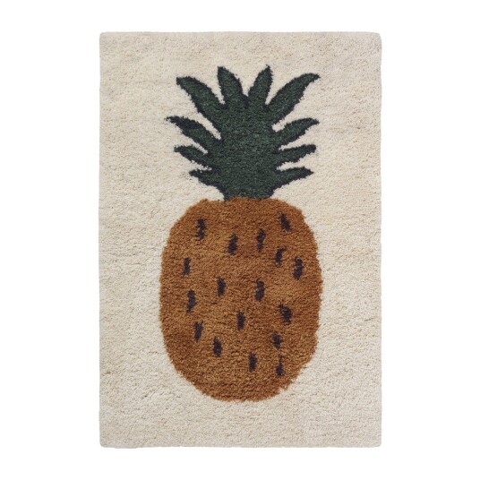 ferm LIVING Fruiticana teppe S 80 x 120 cm Pineapple
