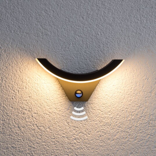 Lucande LED Utevegglys Half med bevegelsessensor