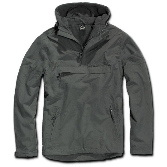 Brandit Windbreaker Jakke S Svart Grå