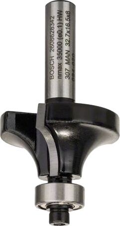 Bosch Avrundingsfres 8 mm med Styrekulelager for Elektroverktøy - 57 mm Lengde