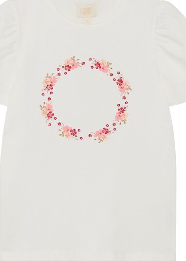 Creamie T skjorte   Rose Smoke m. Blomsterkrans   Creamie   14 år (164)   T skjorte Hvit Rosa