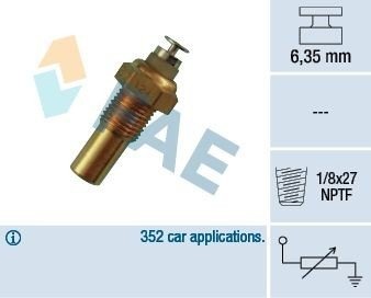 Sensor, motortemperatur FAE 32230 Sensor, motortemperatur FAE 32230