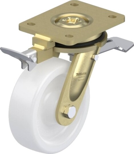 Blickle 853020 Ls-Spo 150G-St-Ri4 Styrehjul Med Brems - Hjuldiameter: 150 Mm - Bæreevne (Maks.): 800 Kg - 1 Stk
