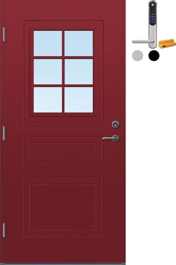 Ytterdør Bygg1 Stryn Cotswold med Yale Doorman Classic Home