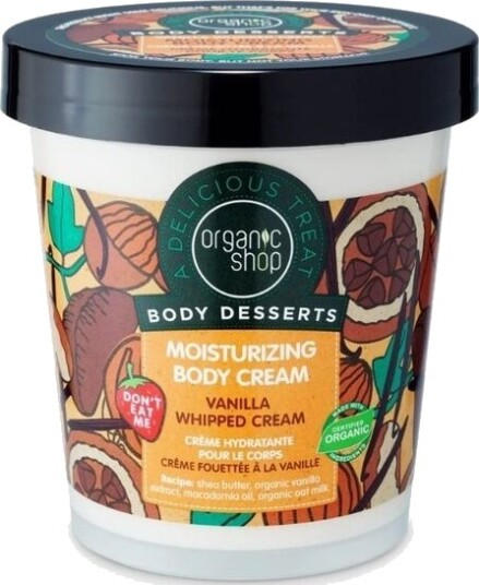 Organic Shop moisturizing body cream vanilla 450 ml Organic Shop moisturizing body cream vanilla 450 ml