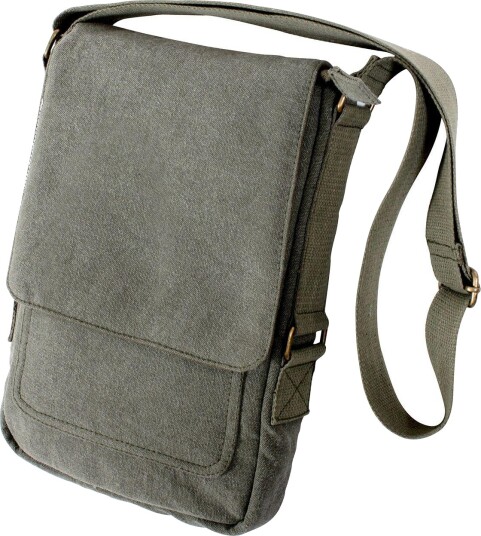 Rothco Vintage Canvas Military skulderveske Oliven, Grønn Rothco Vintage Canvas Military skulderveske Oliven, Grønn
