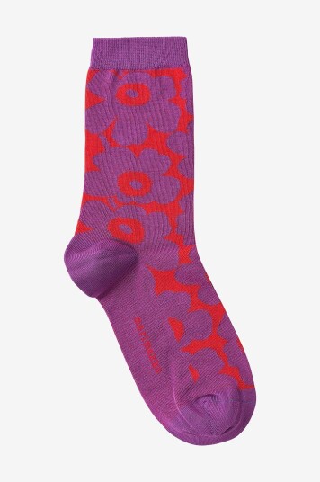 Marimekko Strumpor Linjaus Unikko Lilla