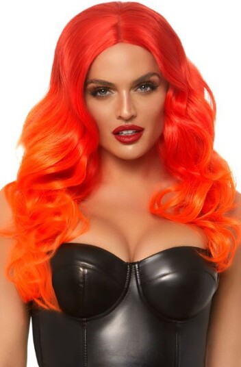 Leg Avenue Ombre Long Wavy Wig Orange