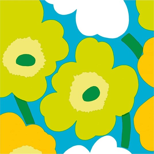 Marimekko by Havi Marimekko Napkin Unikko   Blue   24X24CM