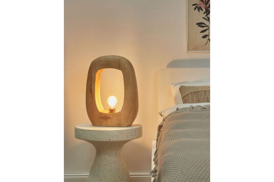 Ladaki Bordlampe 40 cm E27 Lyst tre