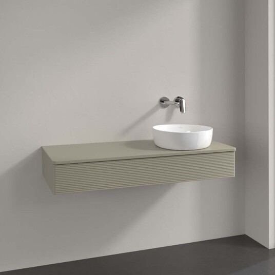 Villeroy & Boch Antao Servantskap med 1 skuff 120x50x19 cm u/lys Steingrå Matt
