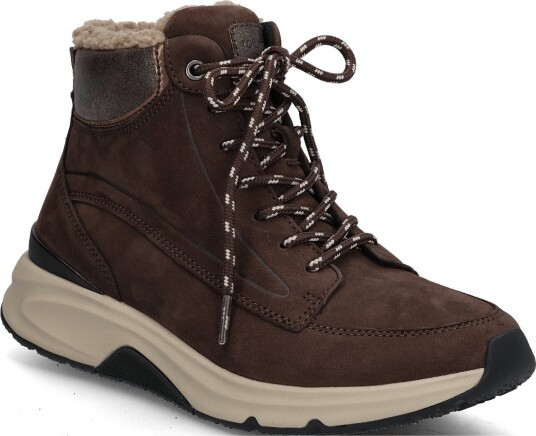 Gabor Rollingsoft Laced Ankle Boot - DARK BROWN - 35.5