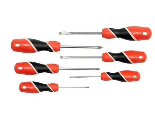 Yato Skrutrekkersett 6 stk. Flat/Phillips 75-100 mm S2 Hrc