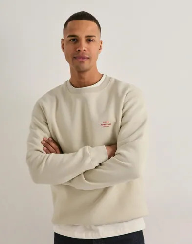 Mads Nørgaard Standard Crew Logo Sweat Fav Collegegensere Beige