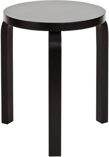 Artek - Pall 60 Hellackad Svart Krakker Alvar Aalto Tre