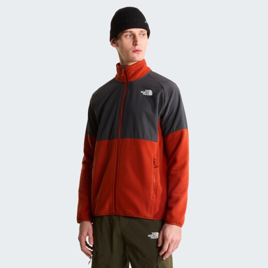 The North Face Men"s Glacier Heavyweight Full Zip Fleece Iron Clay/Asphalt Grey XXL