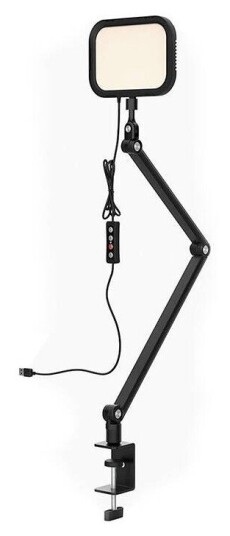 Apexel APL-FL25 LED Bordlampe - 2800lm USB-A - Sort